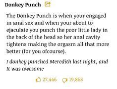 donkey punch slang|Urban Dictionary: donkey punch\.